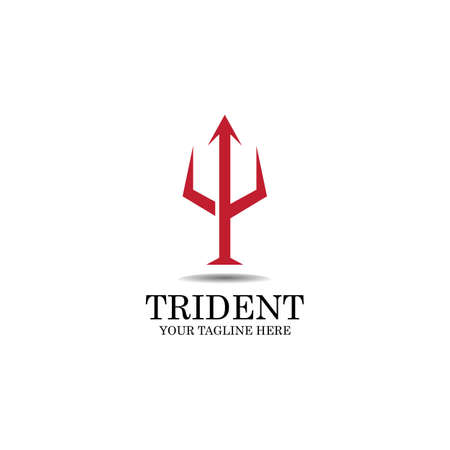 Trident Logo Template vector icon illustration designのイラスト素材