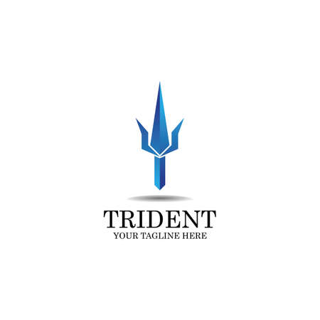 Trident Logo Template vector icon illustration designのイラスト素材