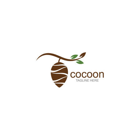 Cocoon logo template vector icon and symbolのイラスト素材