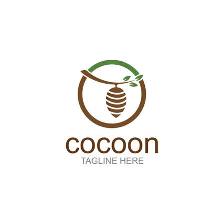 Cocoon logo template vector icon and symbolのイラスト素材