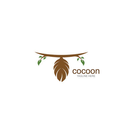 Cocoon logo template vector icon and symbolのイラスト素材