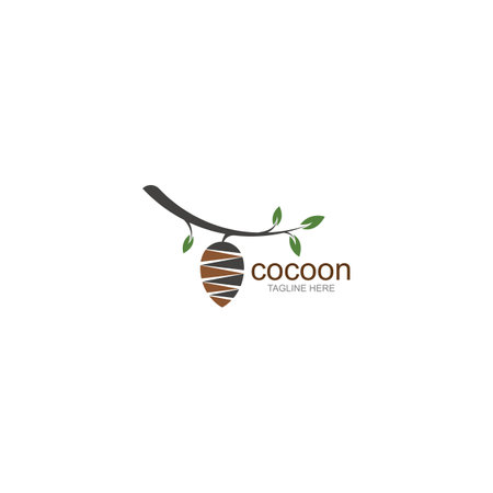 Cocoon logo template vector icon and symbolのイラスト素材