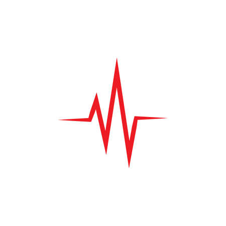 Pulse line illustration vector templateのイラスト素材