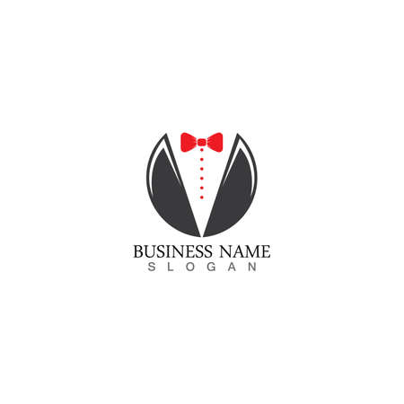 Tuxedo logo graphic modern shape symbol vectorのイラスト素材