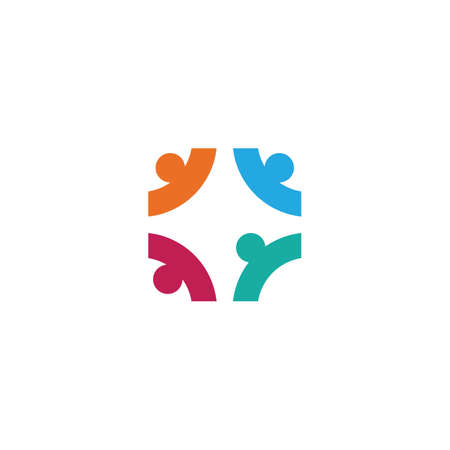 Collection Of People Icons In Circle - Vector Concept Engagement, Togethernessのイラスト素材