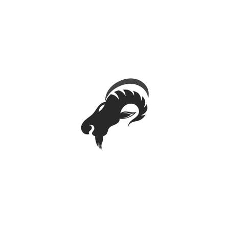 Rams head logo template silhouette iconのイラスト素材