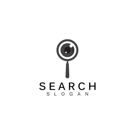 Search Logo With Magnifying Glass And Eye Symbolのイラスト素材