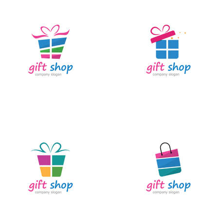 Gift Logo Template vector iconのイラスト素材