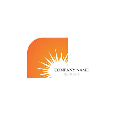 Vector Icon Logo Template Sun over horizonのイラスト素材