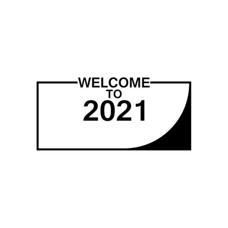 welcome 2021, goodbye 2020 Celebration Design, Vector illustration templateのイラスト素材