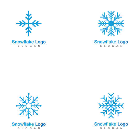 Snowflake icon Logo Template vector symbol designのイラスト素材