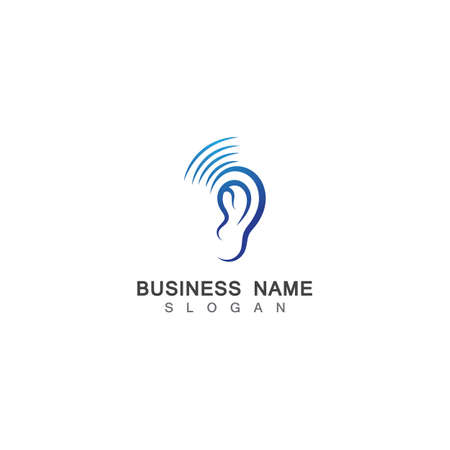 Ear Hearing Logo Template Vector Iconのイラスト素材