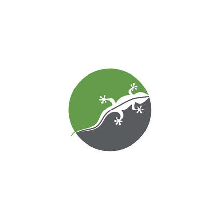 Lizard chameleon logo or icon template vector designのイラスト素材