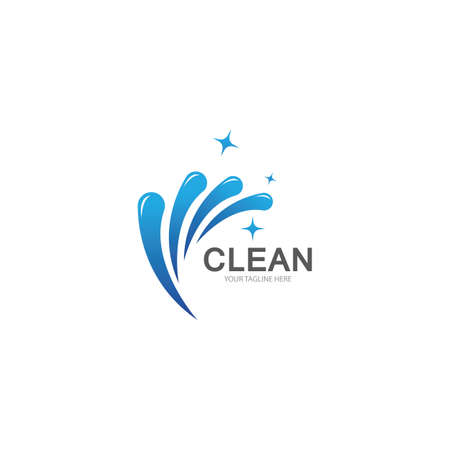 Cleaning logo and symbol illustration vector templateのイラスト素材