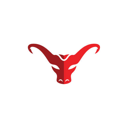 BULL Horn Logo Template vector icon illustration designのイラスト素材