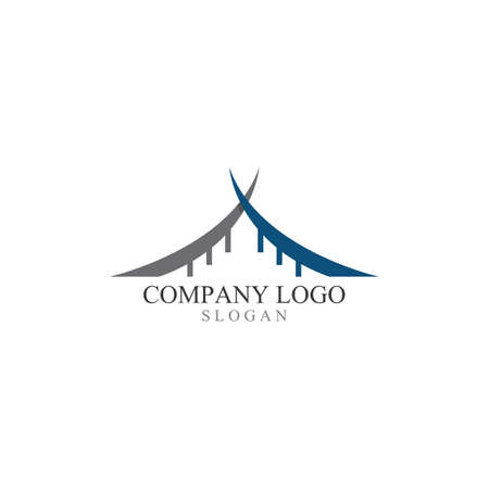 Bridge Logo Template vector icon illustration designのイラスト素材