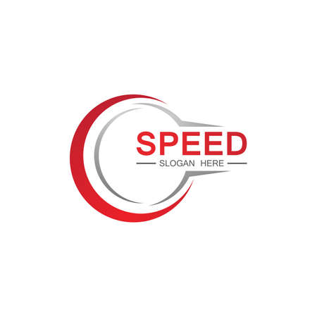 Speed logo design, silhouette speedometer symbol icon vector,speed Auto car Logo Template vector illustration icon designのイラスト素材
