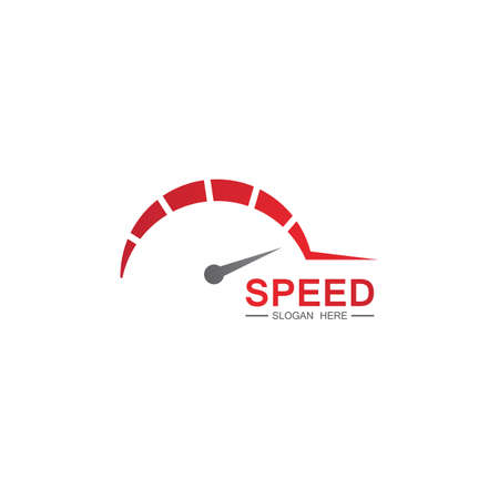 Speed logo design, silhouette speedometer symbol icon vector,speed Auto car Logo Template vector illustration icon designのイラスト素材