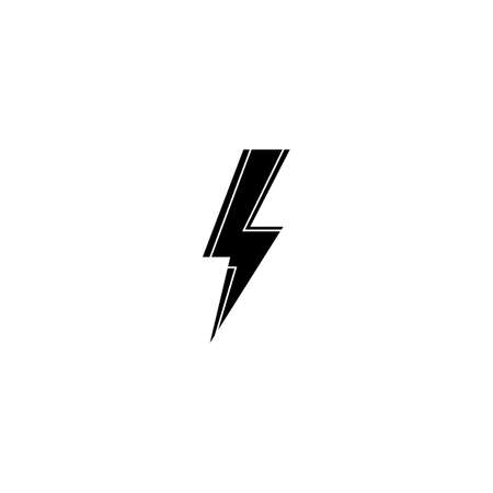 Thunder and Bolt Lighting Flash Icons Set. Flat Style on Dark Background. Vector - Vectorのイラスト素材