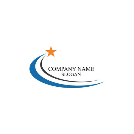 circle and star logo vector illustration template designのイラスト素材