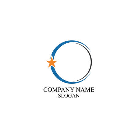 circle and star logo vector illustration template designのイラスト素材