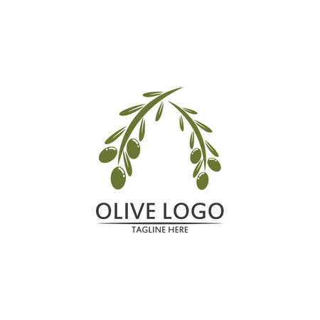 olive logo template vector designのイラスト素材