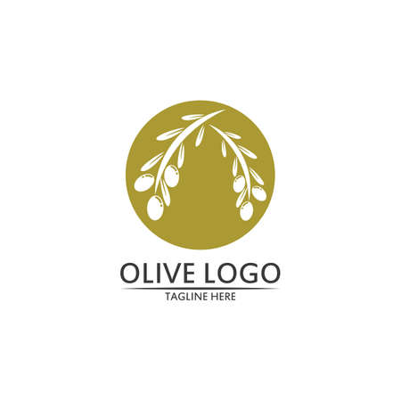olive logo template vector designのイラスト素材