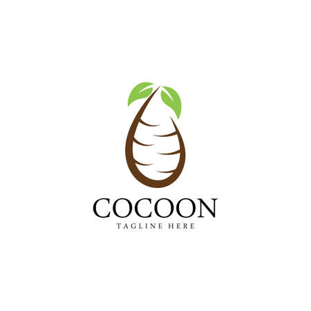 Cocoon logo template vectorのイラスト素材
