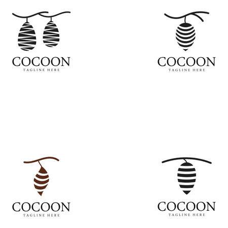 Cocoon logo template vectorのイラスト素材