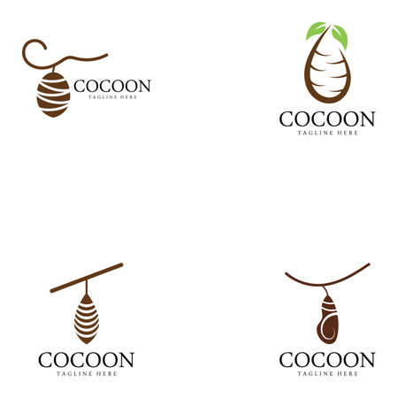 Cocoon logo template vectorのイラスト素材