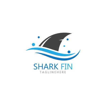 Shark fin logo template vector icon illustration designのイラスト素材