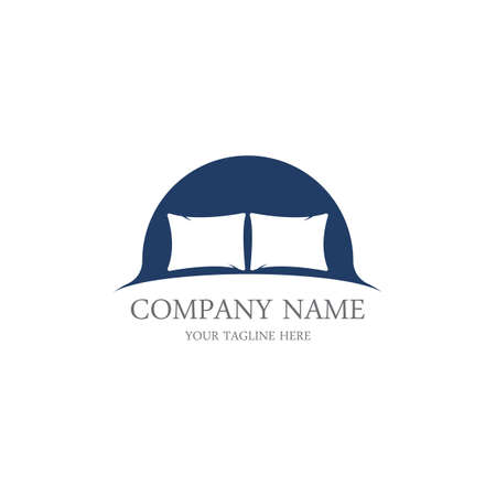 Bed logo vector illustration design template.Bed logo vectorのイラスト素材
