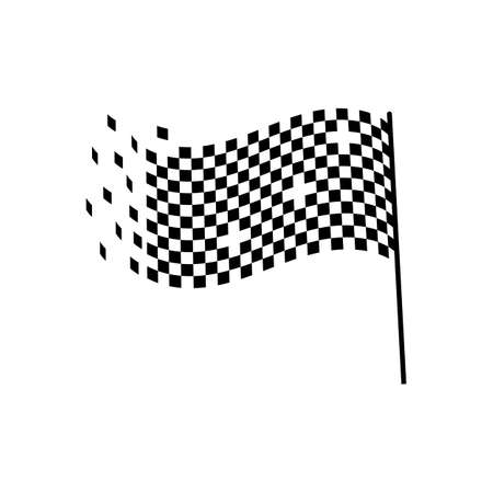 Race flag icon  simple design race flag logo templateのイラスト素材