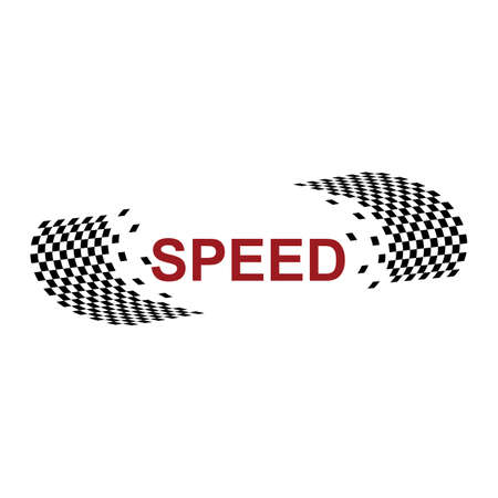 Race flag icon  simple design race flag logo template