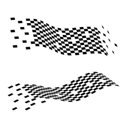 Race flag icon  simple design race flag logo templateのイラスト素材