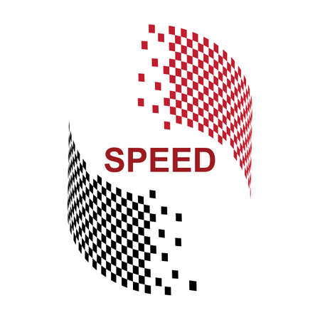 Race flag icon  simple design race flag logo templateのイラスト素材