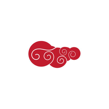 chinese clouds logo vector illustration templateのイラスト素材