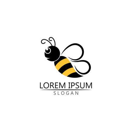 Bee Logo and symbol template vectorのイラスト素材