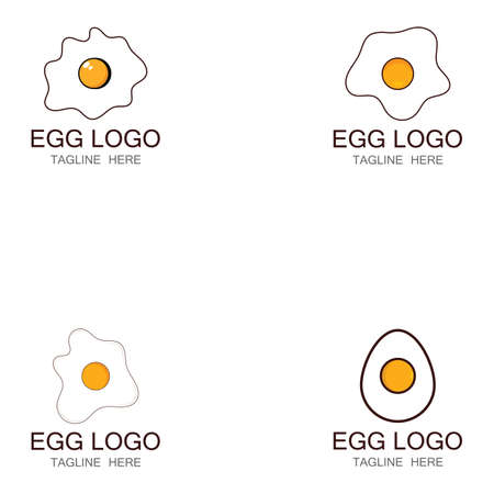 Scrambled egg logo design templateのイラスト素材