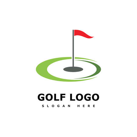 Golf Logo Template vector illustration icon designのイラスト素材