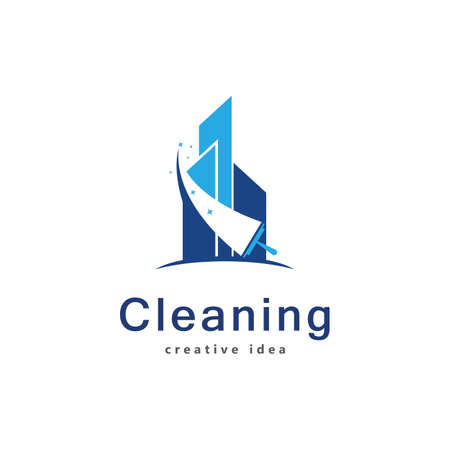 Creative Cleaning Concept Logo Design Templateのイラスト素材