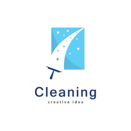 Creative Cleaning Concept Logo Design Templateのイラスト素材