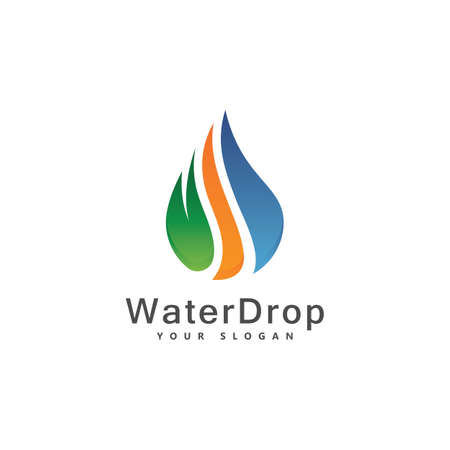 Water drop logo images setのイラスト素材