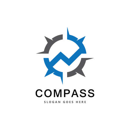 Creative Compass Concept Logo Design Templateのイラスト素材