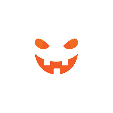 Halloween face horror logo and symbolのイラスト素材
