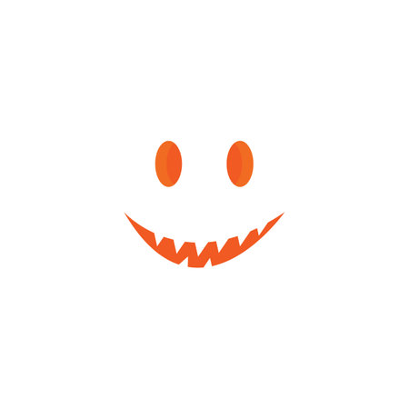 Halloween face horror logo and symbolのイラスト素材