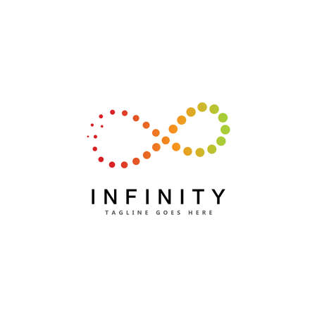 Infinity loop symbol logo icon design template. Vector color emblem sign.