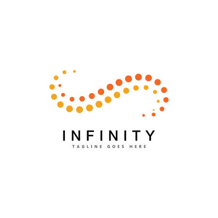 Infinity loop symbol logo icon design template. Vector color emblem sign.のイラスト素材