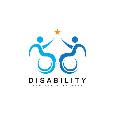 modern Disabled people support logoのイラスト素材