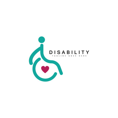 modern Disabled people support logoのイラスト素材